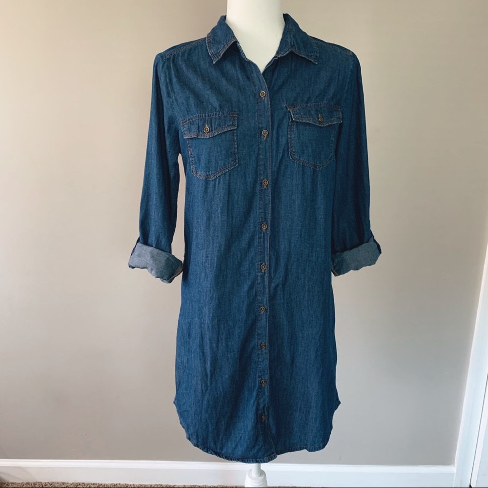 Highway Mini Shirt Dress Long Sleeves